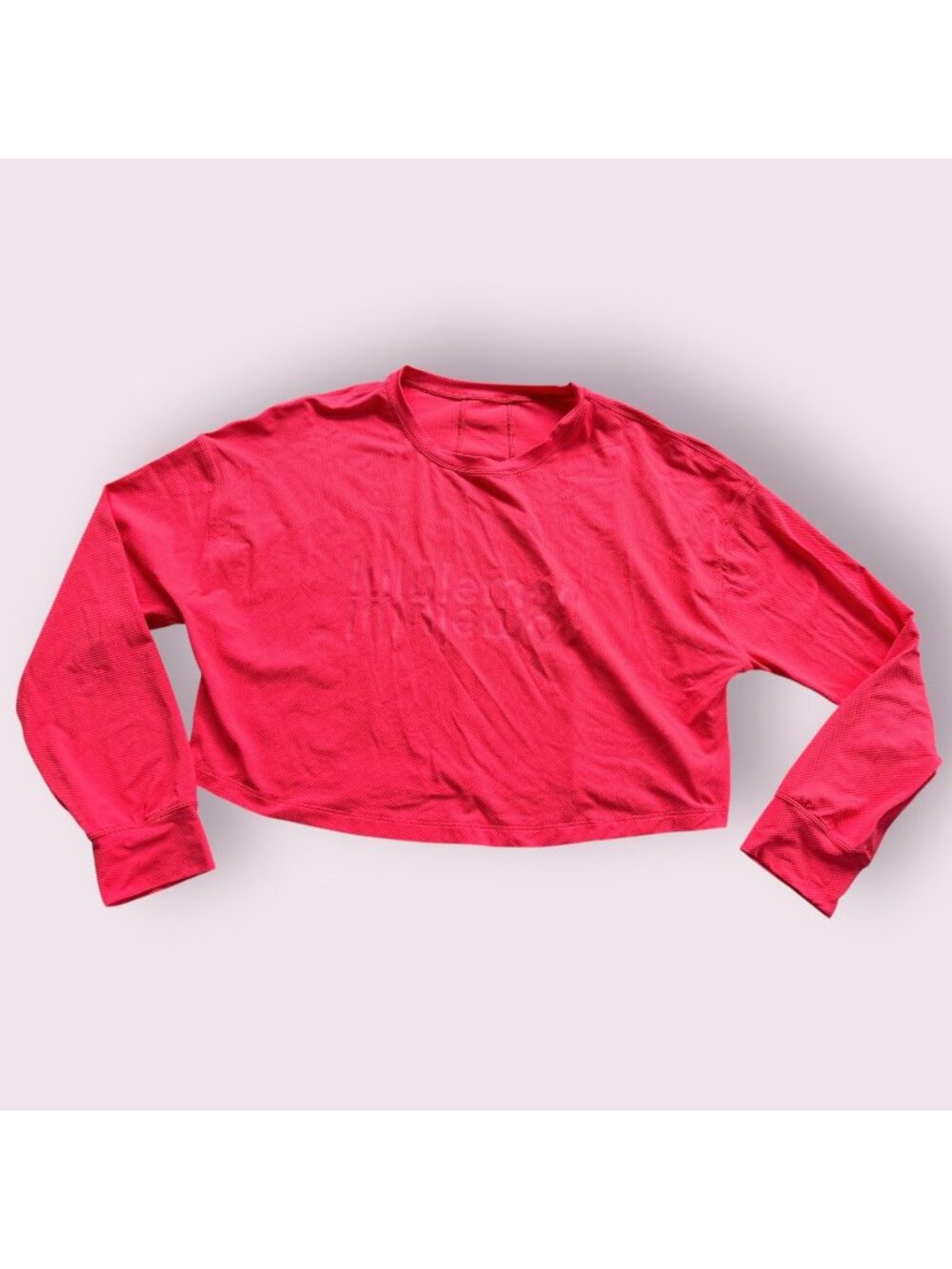Lululemon Muscle Love Crop Long Sleeve Top Red